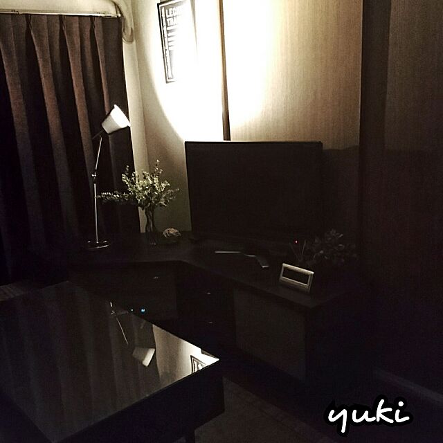 yukiのイケア-(IKEA)REGISS&Ouml;R コーヒーテーブル, ブラウン, ガラスの家具・インテリア写真