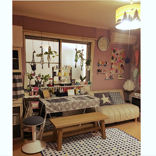 mo-nosukeの-salut!(サリュ) リネン風収納スツールポケット付 グレーの家具・インテリア写真