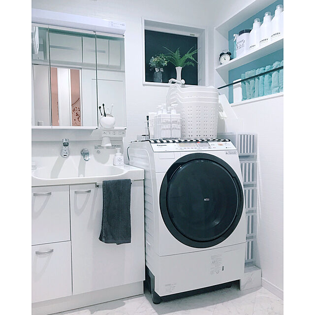 Michiyoの-パナソニック 10.0kg ドラム式洗濯乾燥機【右開き】クリスタルホワイトPanasonic エコナビ　温水即効泡洗浄 NA-VX8600R-Wの家具・インテリア写真
