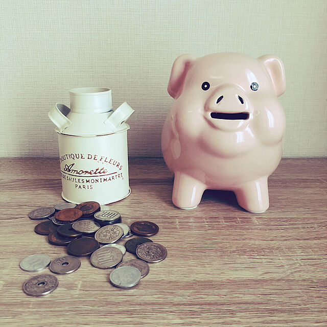 pattyの猪の世界-猪の世界 貯金箱 あけられない 豚 500円玉 札 硬貨 誕生日プレゼント (ピンク)の家具・インテリア写真