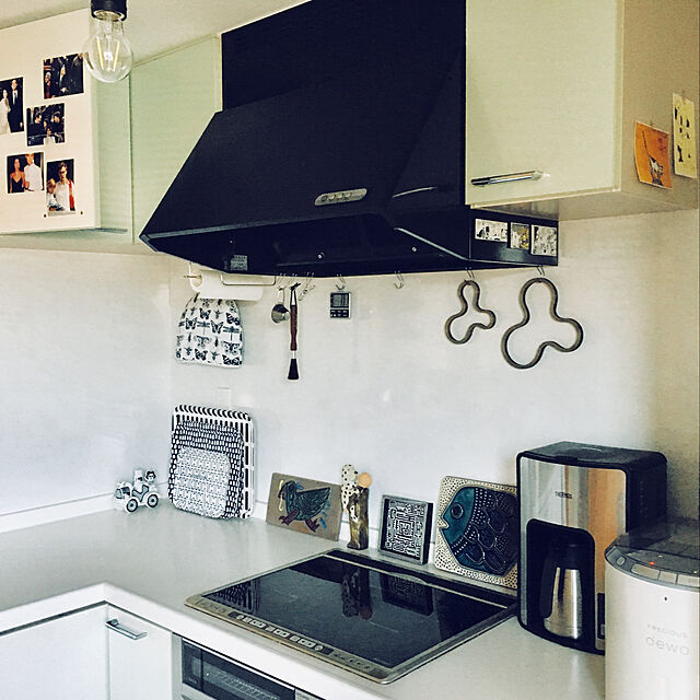 yurinの-【送料無料】majamoo(マヤムー)　フィンランド　白樺のポットスタンド　ブラック　大小セットの家具・インテリア写真