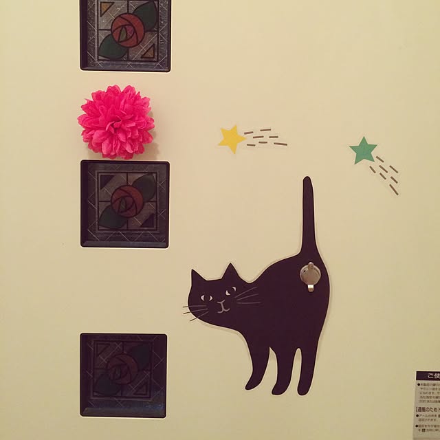 Tomoのデコレコーポレーション-HAPPY Cat day 玄関扉ステッカー 黒猫の家具・インテリア写真