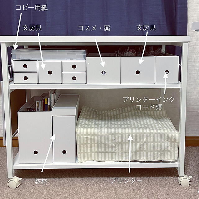 kawauso15の無印良品-無印良品 ポリプロピレン小物収納ボックス6段 A4タテ ホワイトグレー 約幅11×奥行24.5×高さ32cm 良品計画の家具・インテリア写真