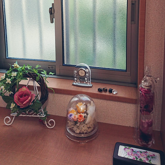 noguriの-ミキモト mikimoto 小物 クリア×シルバー×白 置時計(動作確認できず)/フラワー     スペシャル特価 20191122の家具・インテリア写真