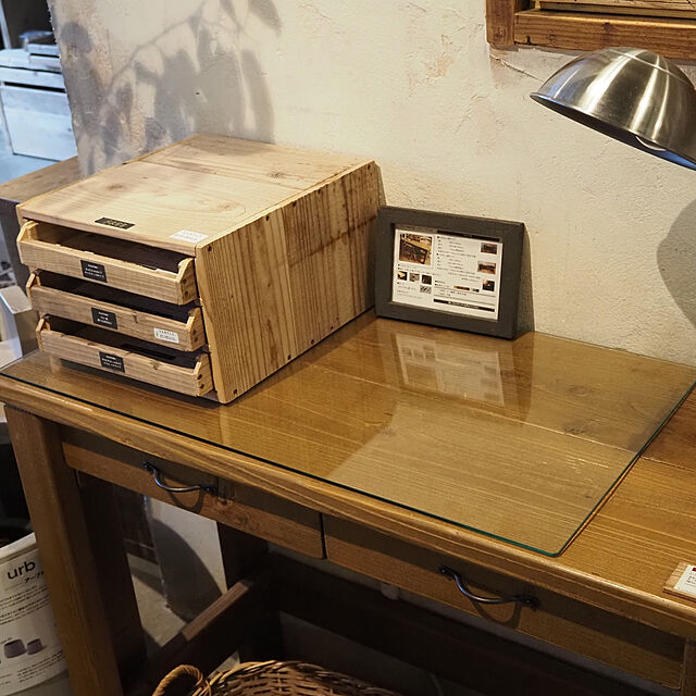 WOODPROの-OLD ASHIBA（足場板古材）トレイボックス タテ型Bタイプ（凸/デコ）＋レタートレイ 3個セット〈受注生産〉の家具・インテリア写真