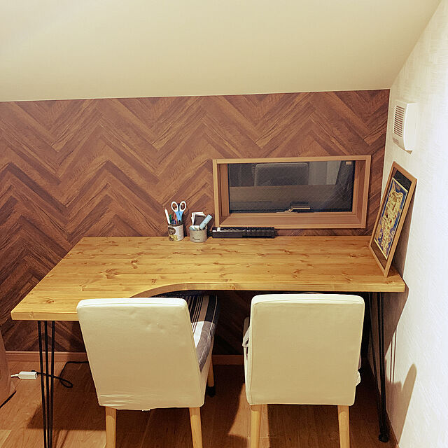 GyomeiのVEGA CORPORATION-LOWYA ロウヤ ワークデスク ヴィンテージ L字 木製 スタイリッシュ 天然木 無垢材 幅140の家具・インテリア写真