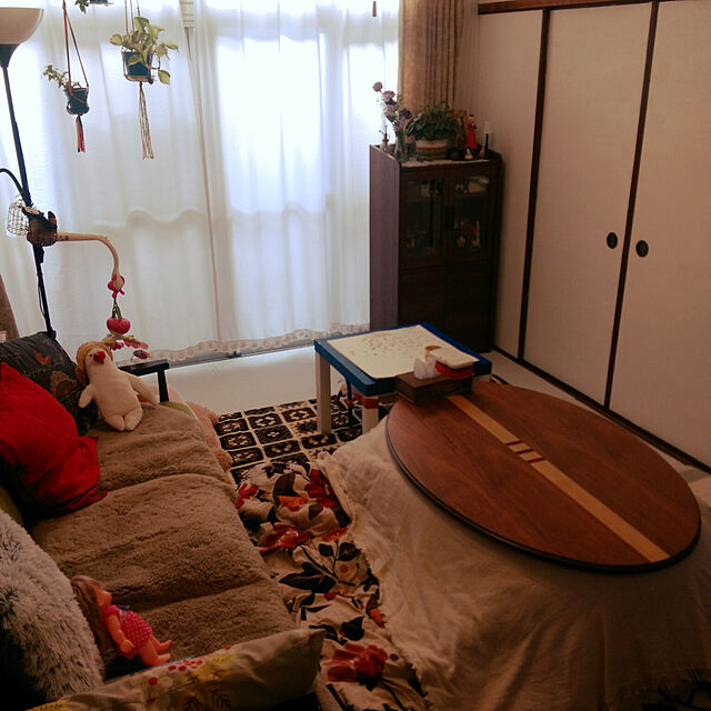donのニトリ-3人用ソファ(ヒル2 GR/DBR) の家具・インテリア写真
