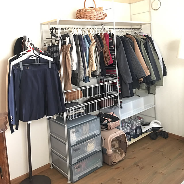 無印良品 スチールユニットシェルフ・追加用ワイヤーバスケット