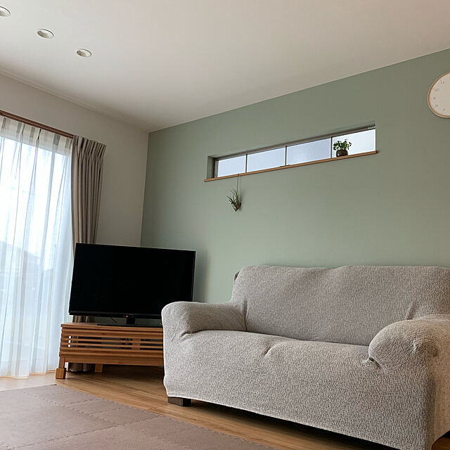 rikubo-のニトリ-2人用布張りソファ (ウォール3KD DBR) の家具・インテリア写真