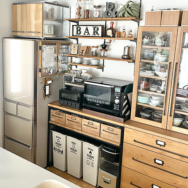 adamoの-冷蔵庫上 収納ラック キッチン収納 ストッカー 収納棚 食器 調味料 調理器具 収納ボックスの家具・インテリア写真