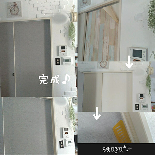 saayaのremecle-リメイクシート木目調の家具・インテリア写真
