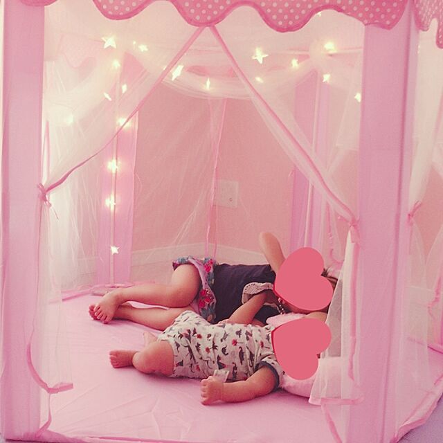 saaのDream Yo-Dream Yo キッズプレイテント Kid Indoor Princess Castle Play Tent 子供 用 室内 (3点セット, ピンク)の家具・インテリア写真