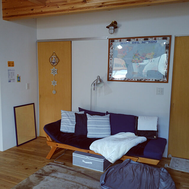 Rudyのニトリ-クッションカバー(WAボーダー) の家具・インテリア写真