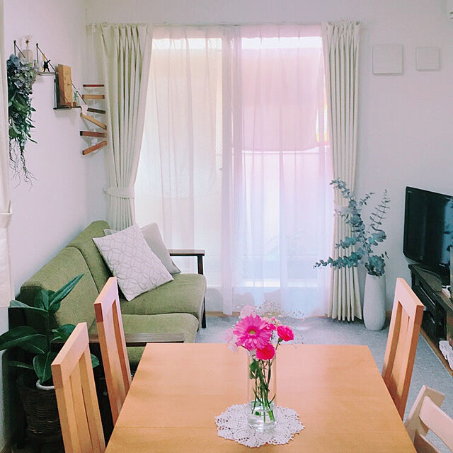 tokimaの無印良品-洗いざらしの麻クッションカバー／生成の家具・インテリア写真
