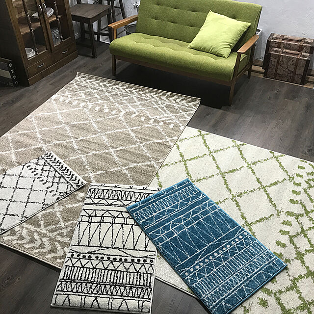 Rugs-Factoryの-ラグ ラグマット ウィルトン織 北欧 モロッコ モロッカン 柄 厚手 おしゃれ 160x230 小さめ 3畳 春 新生活の家具・インテリア写真