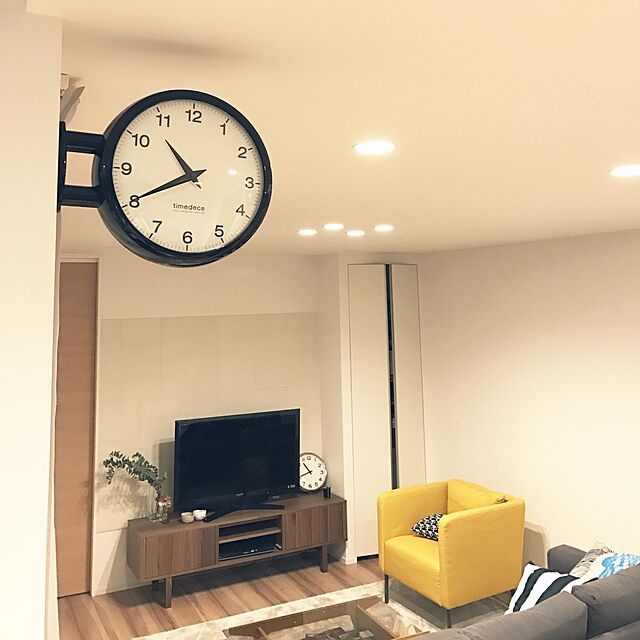 ryoの-送料無料 掛け時計 Timedeco(タイムデコ) Silent Interior Double Face Wall Clock おしゃれな 低騷音 インテリア 両面壁掛け時計の家具・インテリア写真