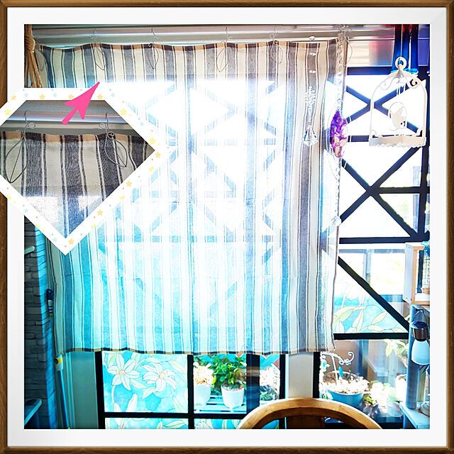 posauruのysco555-窓ガラスフィルム ステンドグラス風 目隠しシート 遮光 断熱 UVカット (45×200cm)の家具・インテリア写真