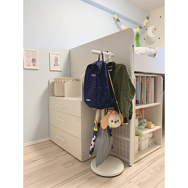 kiyoのニトリ-システムベッド(デニッシュT WW/WH） の家具・インテリア写真