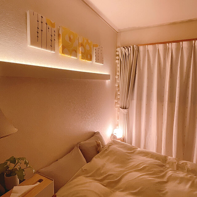 rinoの無印良品-【無印良品 公式】壁に付けられる家具長押 オーク材突板 ライトグレー88cmの家具・インテリア写真