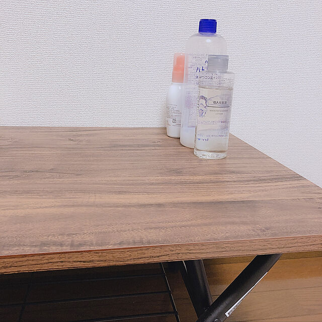 Kikiのニトリ-幅90cm 折りたたみテーブル(シェルフィ 9045 ダークブラウン)  『玄関先迄納品』 『1年保証』の家具・インテリア写真
