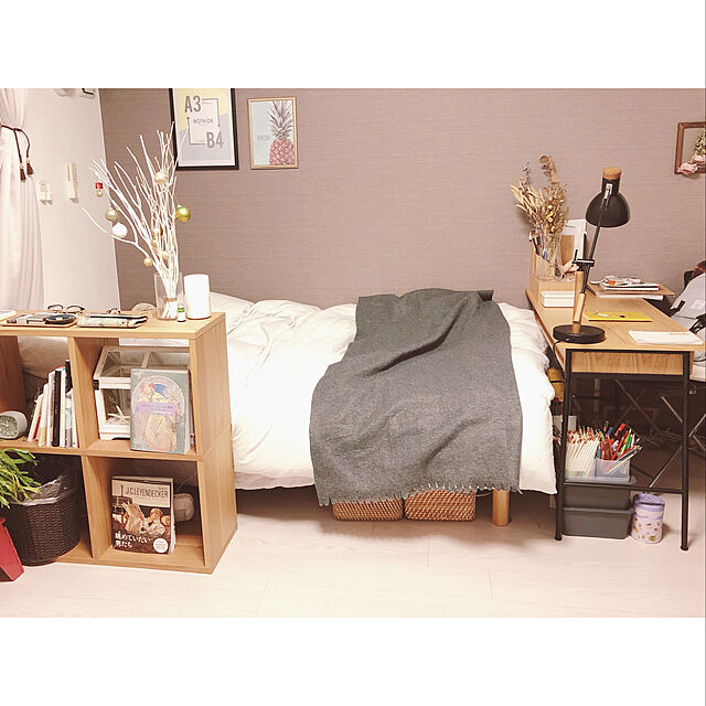 shiの無印良品-スタッキングシェルフ・追加２段・オーク材の家具・インテリア写真