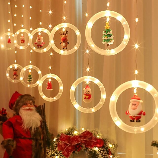 aiojapanの-照明 クリスマス リングライト 装飾 クリスマス装飾 LED イルミネーション オーナメント USB 超豪華 クリスマスオーナメントの家具・インテリア写真