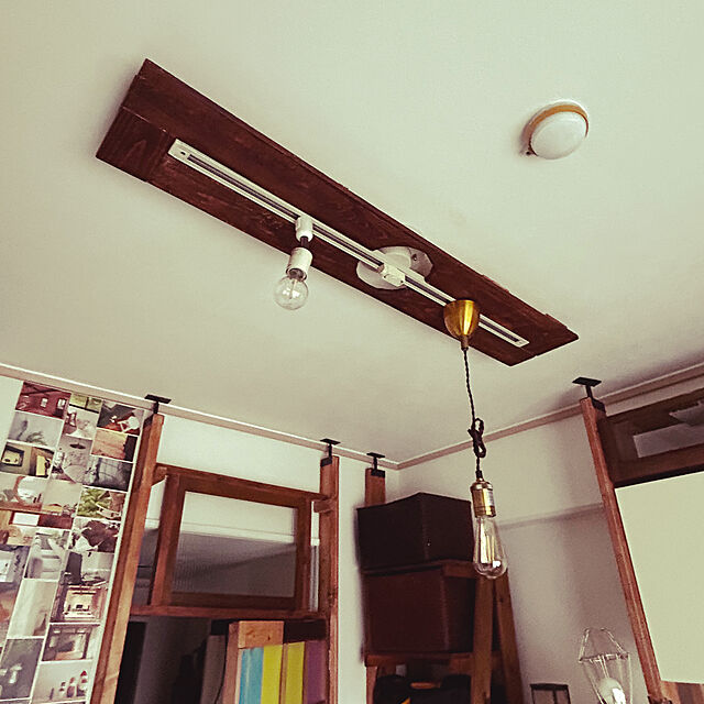 kuusanのニトリ-LEDアンティーク調ライト(E26口金 20W相当 ST64-1AB) の家具・インテリア写真