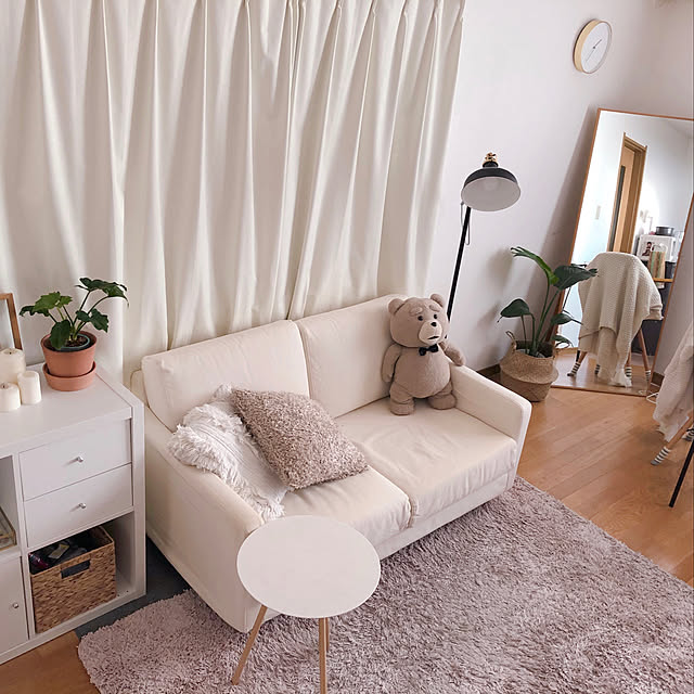 yukoの-パイン材の立て掛けミラーの家具・インテリア写真