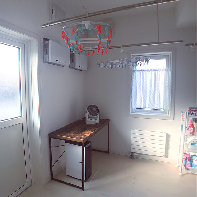 miiiのニトリ-デスク(ザッキー 95 DBR/BK) の家具・インテリア写真