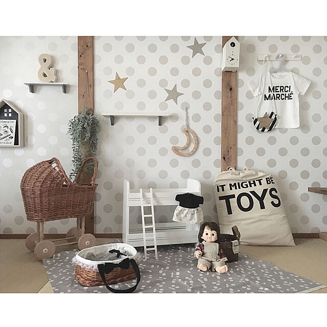kaoriiiの-乳母車 おもちゃ ベビーカー ままごと ごっこ遊び 籐 人形 女の子 誕生日 Egmont toys エグモントトイズ 人形用の乳母車 布団セットの家具・インテリア写真