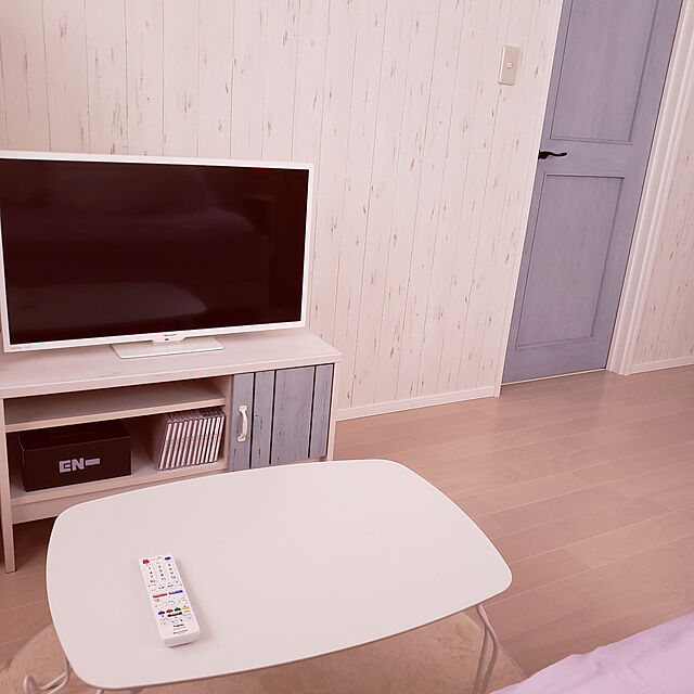 cocoのニトリ-ローボード(マリーナ 4580D WW & BL) の家具・インテリア写真