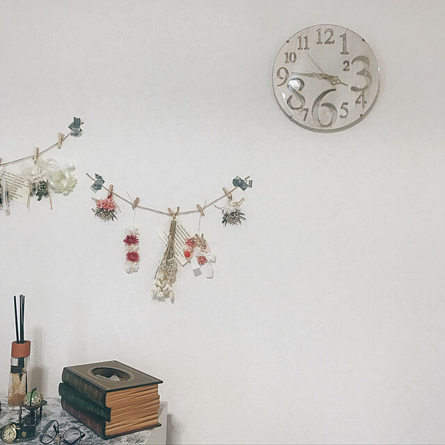 yuの-壁掛け時計 掛け時計 直径32cm ブラウン レトロ ヨーロッパ調 インテリア雑貨 リビング ダイニング オフィス 会社 店舗 ショップの家具・インテリア写真