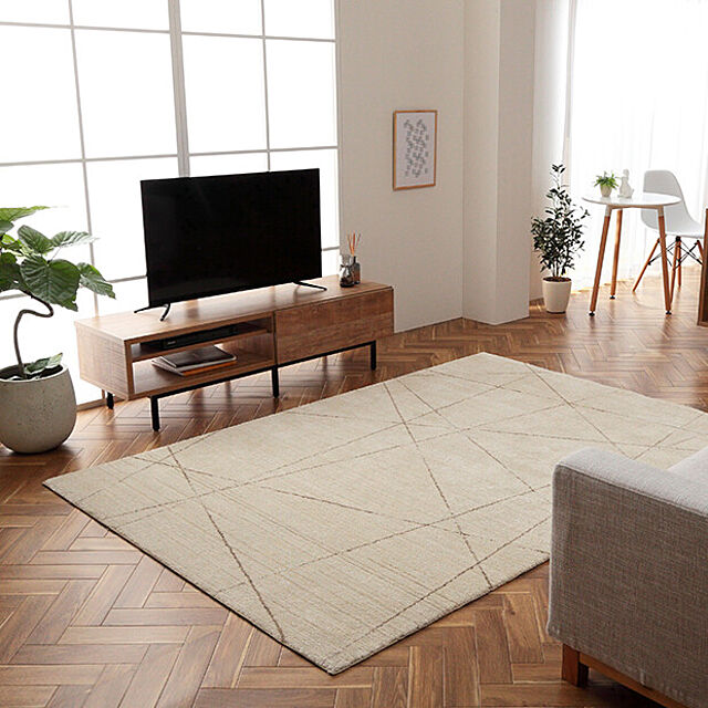 IKEHIKOのイケヒコ・コーポレーション-モルドバ製 ウィルトン織り カーペット 柔らかタッチ アイボリー 約200×250cmの家具・インテリア写真