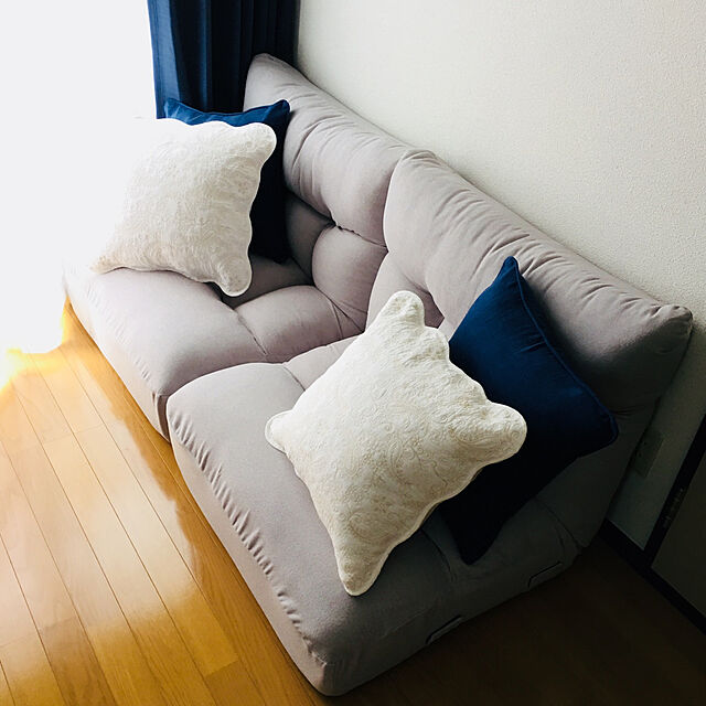 kikumichi56のニトリ-つながるポケットコイル座椅子(レガ LGY) の家具・インテリア写真