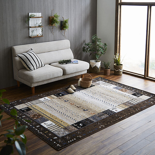IKEHIKOのイケヒコ・コーポレーション-トルコ製 ウィルトン織カーペット ラグ 『イビサ』 レッド 約80×140cm 2348309の家具・インテリア写真