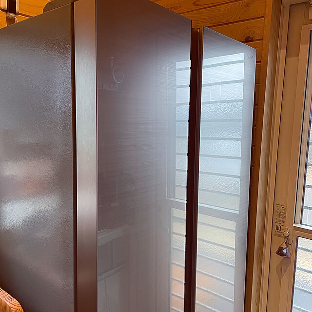Kumiの-アクア AQR-SBS48K(S) 2ドア冷蔵庫 (475L・フレンチドア) ヘアラインシルバーの家具・インテリア写真