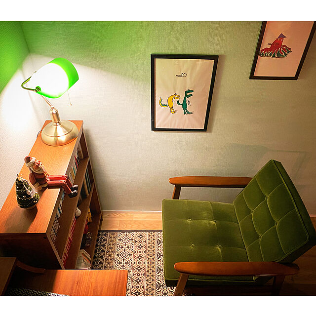 Rinの-バンカーズランプ バンカーランプ デスクライト レトロ アンティーク ヴィンテージ アメリカン デザイナーズ照明 緑の家具・インテリア写真