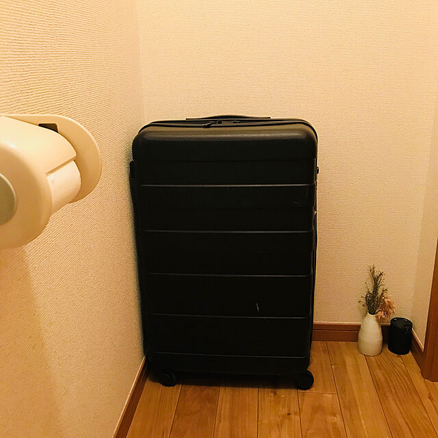 machikoの無印良品-キャリーバーの高さを自由に調節できるストッパー付きハードキャリー（６２Ｌ） 黒の家具・インテリア写真
