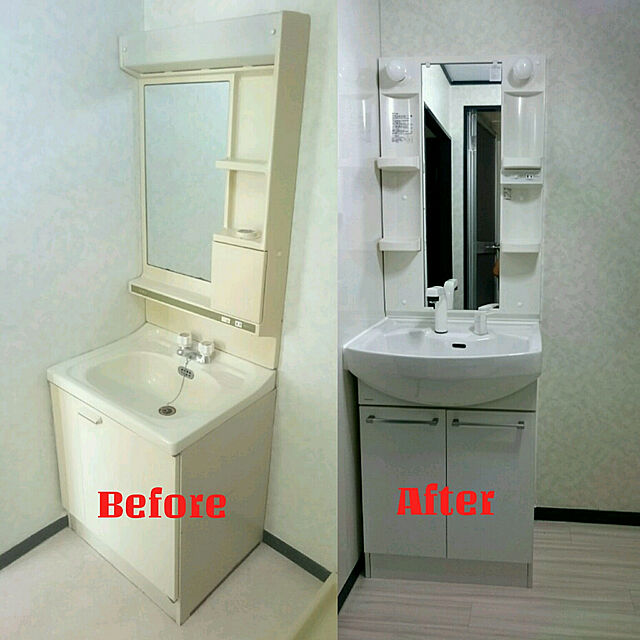 ken.kawakamiの-シャワー混合水栓 洗面化粧台 600mmタイプ LK3611KUW10+M601SBH アサヒ衛陶の家具・インテリア写真