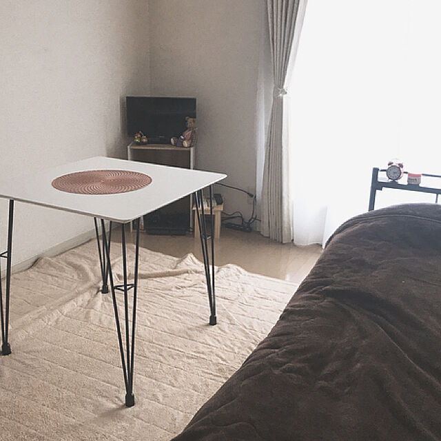 shi_doiのニトリ-シングルパイプベッド(バジーナC2/CV2 BK） の家具・インテリア写真