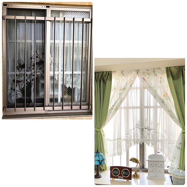 momonaのニトリ-遮光1級・遮熱・防炎・50サイズカーテン(ノーブル3 イエローグリーン 100X140X2) の家具・インテリア写真