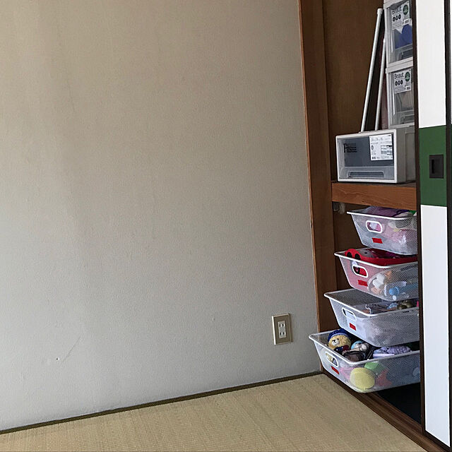 mayurikaのイケア-ＩＫＥＡ/イケア　JONAXEL　フレーム/メッシュバスケット4個付き50x51x70 cm　ホワイト（692.971.45）の家具・インテリア写真