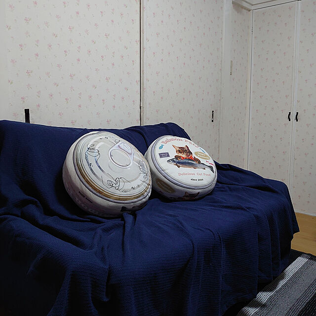 RINAのニトリ-カジュアルソファ(パトレック GR/LBR) の家具・インテリア写真