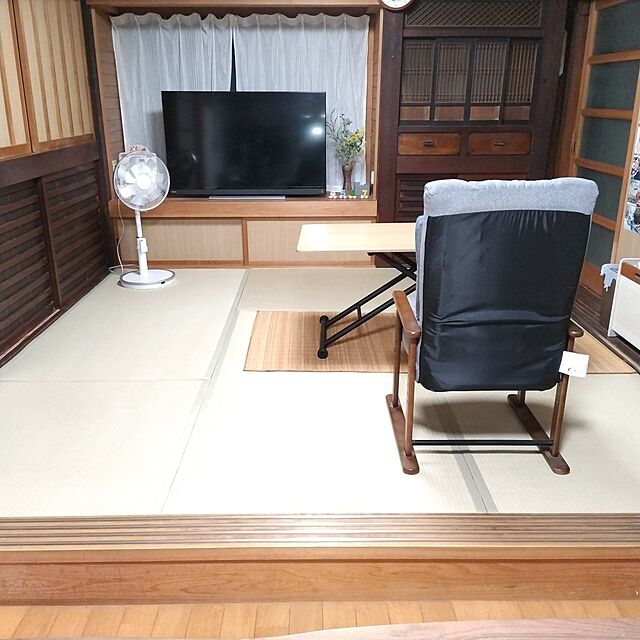 kuririnmamaのMUXIN-昇降式テーブル無段階高さ調節 ガス圧昇降 PC昇降テーブル (103*60CM, 木の色)の家具・インテリア写真
