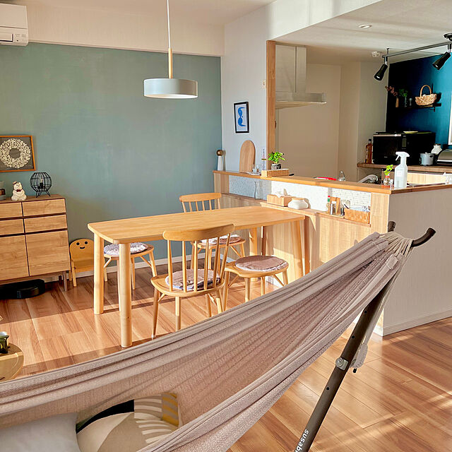 amのすさび-Susabi ハンモック ダブルサイズ スタンド付き (ファロリトブルー ×ブラックスタンドセット) 自立式 室内 ダブルハンモック 本場コロンビア製の家具・インテリア写真