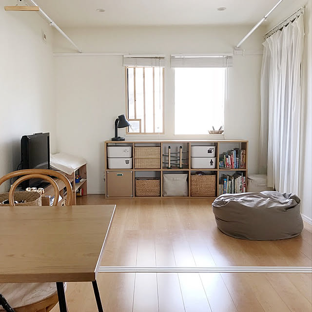 Tomoaの無印良品-体にフィットするソファカバー／ネイビー グレーベージュの家具・インテリア写真