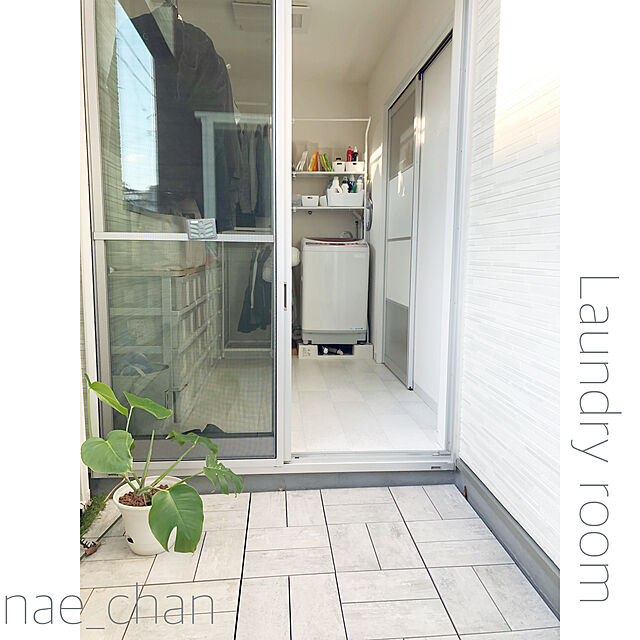 nae_chanのニトリ-ジョイント磁器タイル アンティーク(WH) の家具・インテリア写真