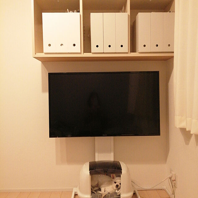 aoipisuke1010のハヤミ工産-ハヤミ工産 テレビスタンド 壁寄 65v型まで対応 ホワイト KF-260Wの家具・インテリア写真