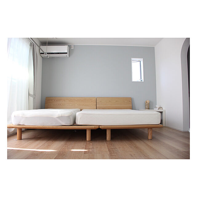 maaの無印良品-ベッドフレーム用ヘッドボード・シングル・オーク材の家具・インテリア写真