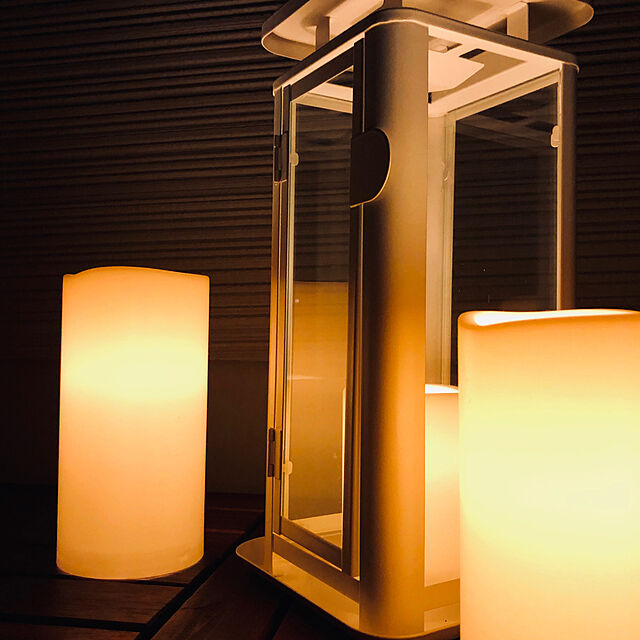 hinakoのイケア-IKEA　イケア　GODAFTON グダフトン LED　ブロックキャンドル 室内　屋外用　電池式　ナチュラル　キャンドル　照明　飾りつけ　雑貨　デコレーション　輸入　送料無料の家具・インテリア写真